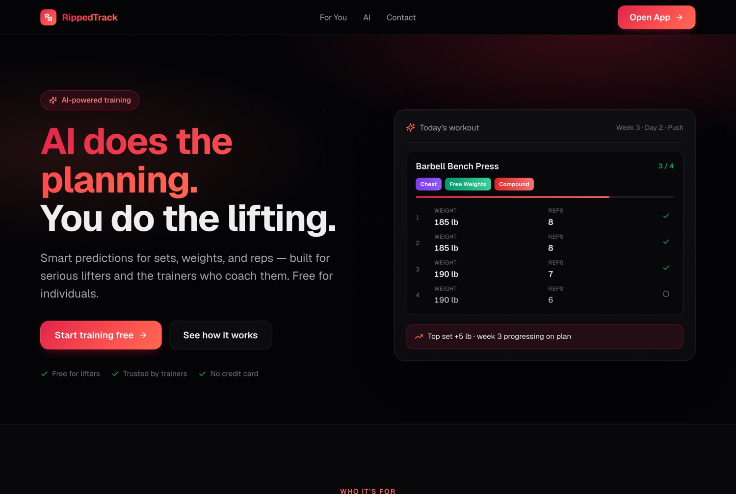 RippedTrack — screenshot